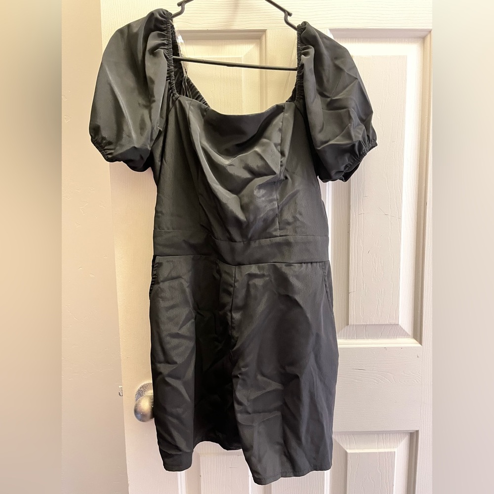Black short romper